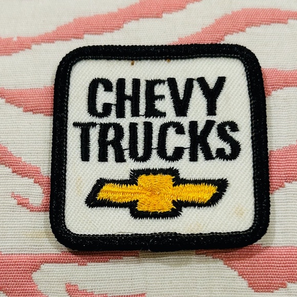 JA3-CHEVY TRUCKS Yellow Bow Tie Self-Adhesive Backing Patch - Picture 1 of 5